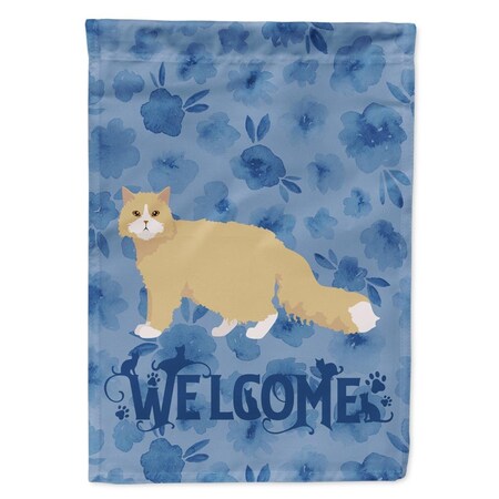 Carolines Treasures 28 x 0.01 x 40 in. Oregon Rex Cat Welcome Flag Canvas House Size CK4934CHF